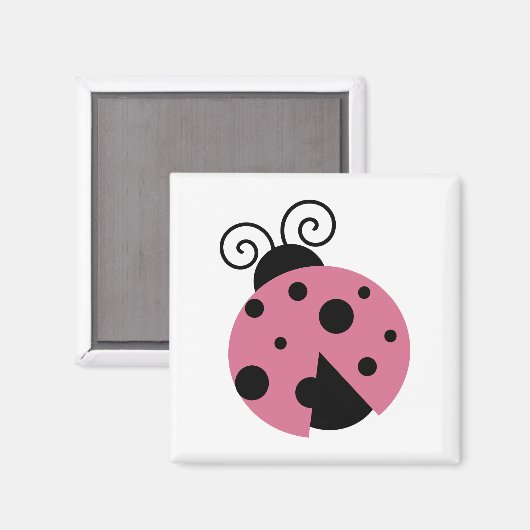 Roze Ladybug Magneet (Voorkant / Achterkant)