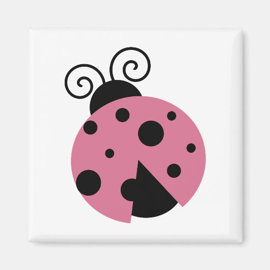 Roze Ladybug Magneet (Voorkant)