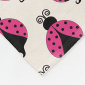 Roze ladybug-meisje van de baby fleece deken (Hoek)