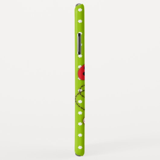 Roze ladybug meisjes naam groen Case-Mate iPhone case (Achterkant/rechts)