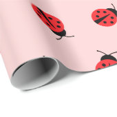 Roze ladybug-overlooppapier cadeaupapier (Rol Hoek)