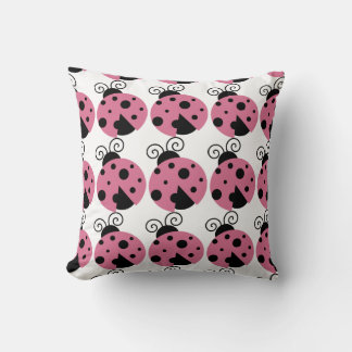 Roze Ladybug Pillow Kussen
