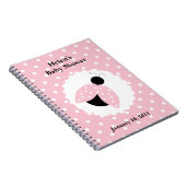 Roze Ladybug & Polka Dots Baby shower Notitieboek (Rechterzijde)