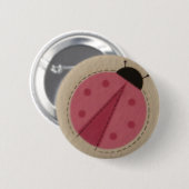 roze ladybug ronde button 5,7 cm (Voorkant /achterkant)