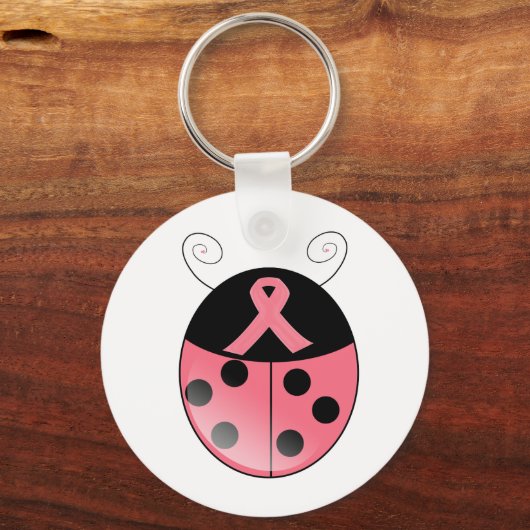 Roze Ladybug Sleutelhanger (Voorkant)