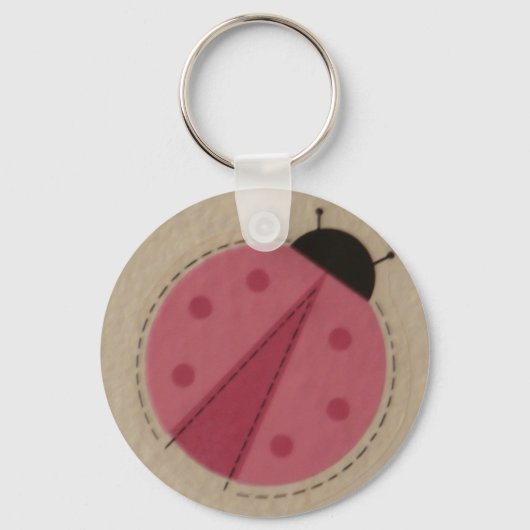 roze ladybug sleutelhanger (Voorkant)