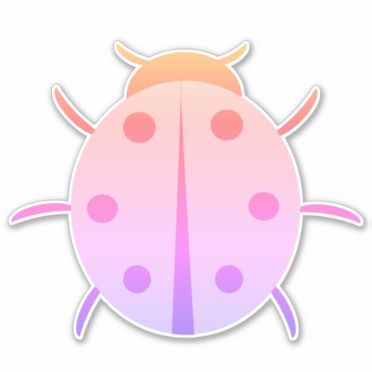 Roze Ladybug Sticker (Voorkant)