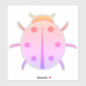 Roze Ladybug Sticker (Vel)
