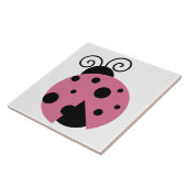 Roze Ladybug Tegeltje (Zijkant)