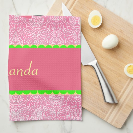 Roze Ladybug Theedoek (Quarter Fold)