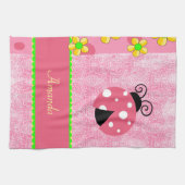 Roze Ladybug Theedoek (Horizontaal)