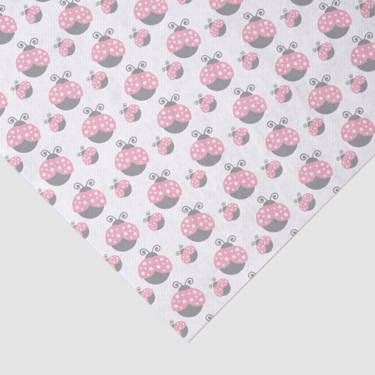 Roze Ladybug Tissuepapier (Detail)