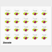 Roze ladybug Topper Stickers (Vel)