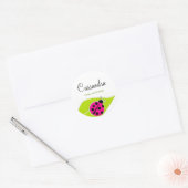 Roze ladybug Topper Stickers (Envelop)