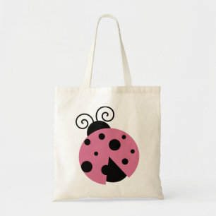 Roze Ladybug Tote Bag