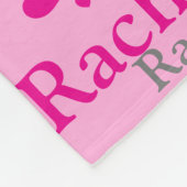 Roze ladybugs bij- en hartenmeisjes, aangepaste na fleece deken (Hoek)