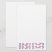 Roze Ladybugs Briefpapier (Voorkant / Achterkant)