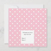 Roze ladybugs en pooldots Aangepast Baby shower Kaart (Achterkant)