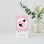 Roze Ladybugs Girly Play Date Card Contactkaartje (Staand voorkant)