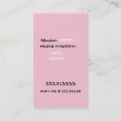 Roze Ladybugs Girly Play Date Card Contactkaartje (Achterkant)