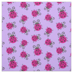 Roze ladybugs grafisch kunstpatroon stof
