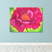 Roze laffer klep Acrylverf Canvas Afdruk (Insitu (Houten vloer))