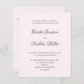 Roze | LAGE KOSTEN Eenvoudige legante minimale bru (Voorkant / Achterkant)