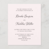 Roze | LAGE KOSTEN Eenvoudige legante minimale bru (Voorkant)