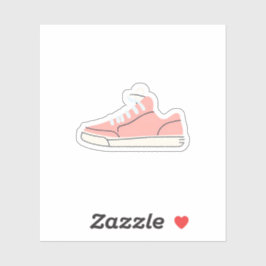 Roze lage sneakers sticker