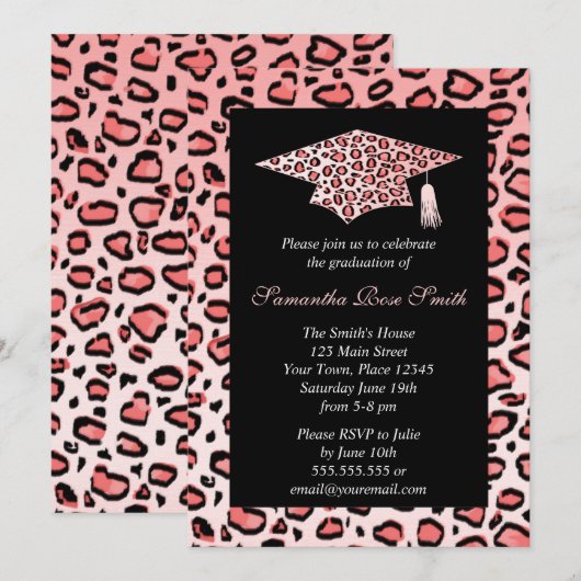 Roze lak Afdrukgraad Partij Kaart (Voorkant / Achterkant)