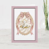 Roze Lam Gods Pasen Kaart (Voorkant)