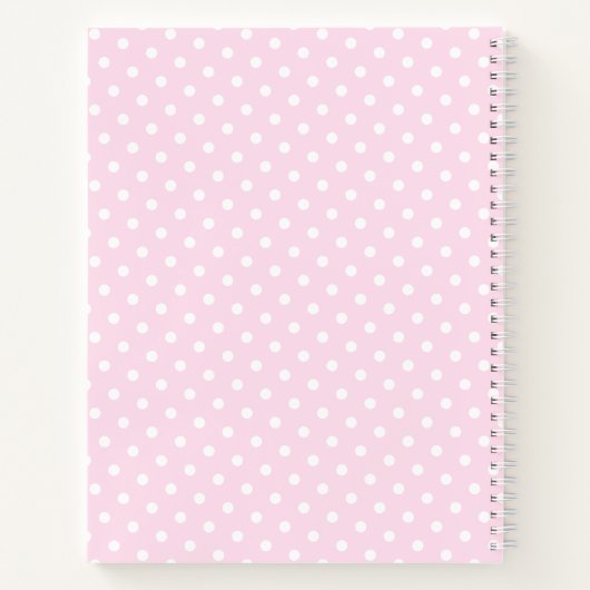 Roze Lam Liefde Ewe Aangepaste Naam Script Schatti Notitieboek (Achterkant)