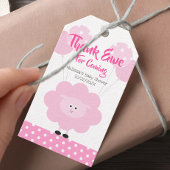 Roze Lam Meisje Dank je Baby shower Schattige Swee Cadeaulabel