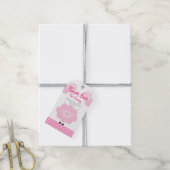 Roze Lam Meisje Dank je Baby shower Schattige Swee Cadeaulabel (Met Touw)