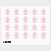 Roze Lam Schattige Schattig Ewe Terug naar School Ronde Sticker (Vel)