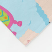 Roze lama en cactus patroon fleece deken (Hoek)