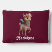 Roze lama patroon gepersonaliseerd etui (Voorkant)