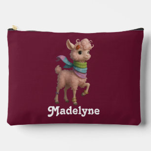 Roze lama patroon gepersonaliseerd etui