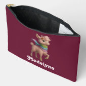 Roze lama patroon gepersonaliseerd etui (Open)