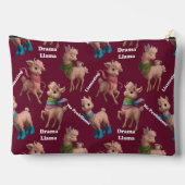 Roze lama patroon gepersonaliseerd etui (Achterkant)