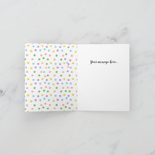 Roze lama tweede verjaardagskaart (Binnen)