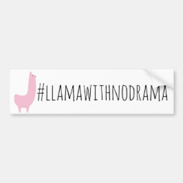 Roze lama zonder drama-Bumpersticker Bumpersticker