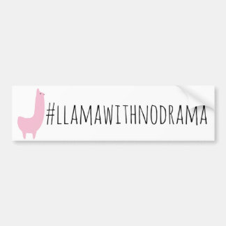 Roze lama zonder drama-Bumpersticker Bumpersticker