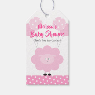 Roze Lamb Girl Baby shower Cute Kawaii Modern Cadeaulabel