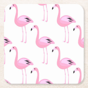 Roze lamingos 2 2 kartonnen onderzetters
