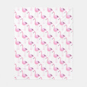 Roze lamingos 2 fleece deken (Voorkant)