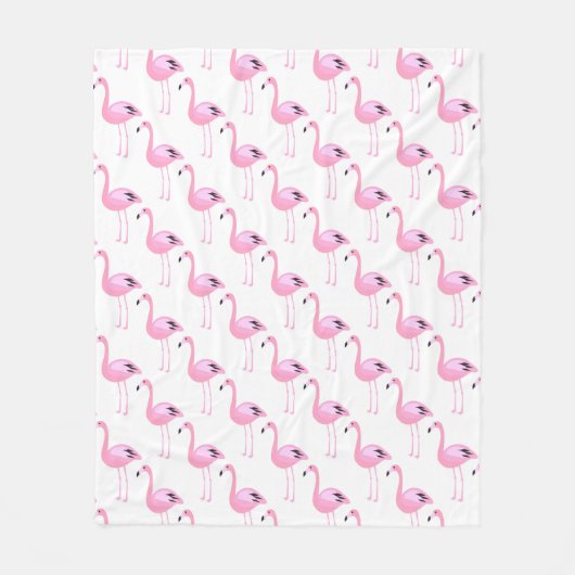 Roze lamingos 2 fleece deken (Voorkant)