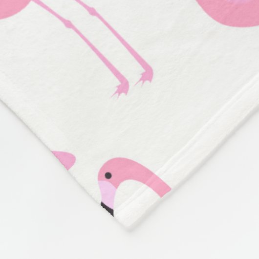 Roze lamingos 2 fleece deken (Hoek)