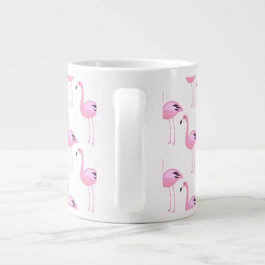 Roze lamingos 2 grote koffiekop (Achterkant)