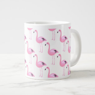 Roze lamingos 2 grote koffiekop